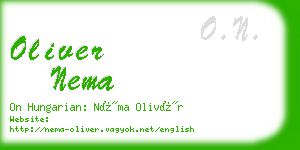 oliver nema business card